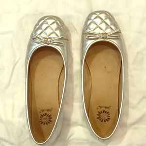 Silver ballet slippers